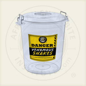 ASI Snake Bucket, Transparent, Lid, Sticker