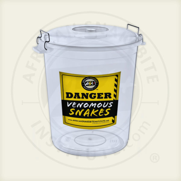 ASI Snake Bucket, Transparent, Lid, Sticker