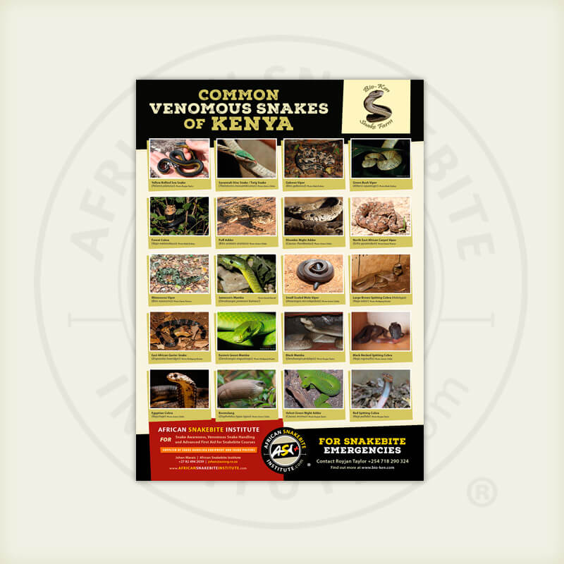 ASI Common Venomous Snakes of Kenya Poster