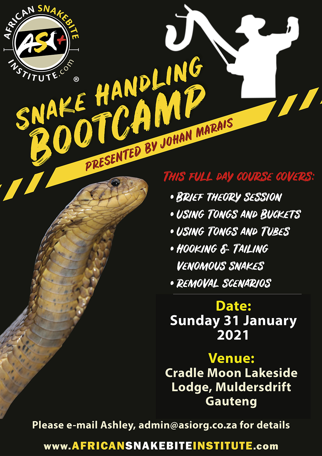 Snake Handling Bootcamp (Gauteng) 20210131 African Snakebite