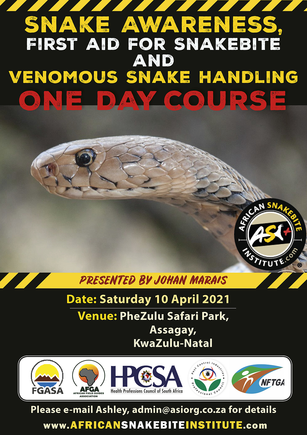 Snake Awareness & Venomous Snake Handling (Gauteng) 20210327