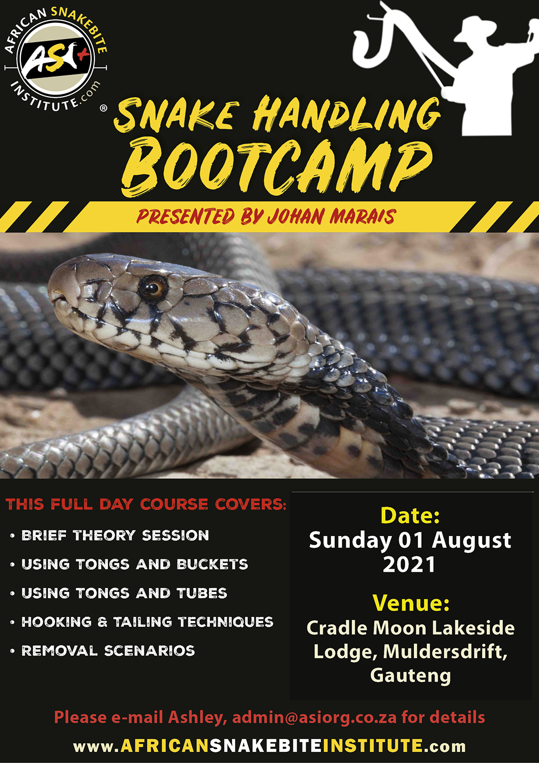 Snake Handling Bootcamp (Gauteng) 20210801African Snakebite Institute