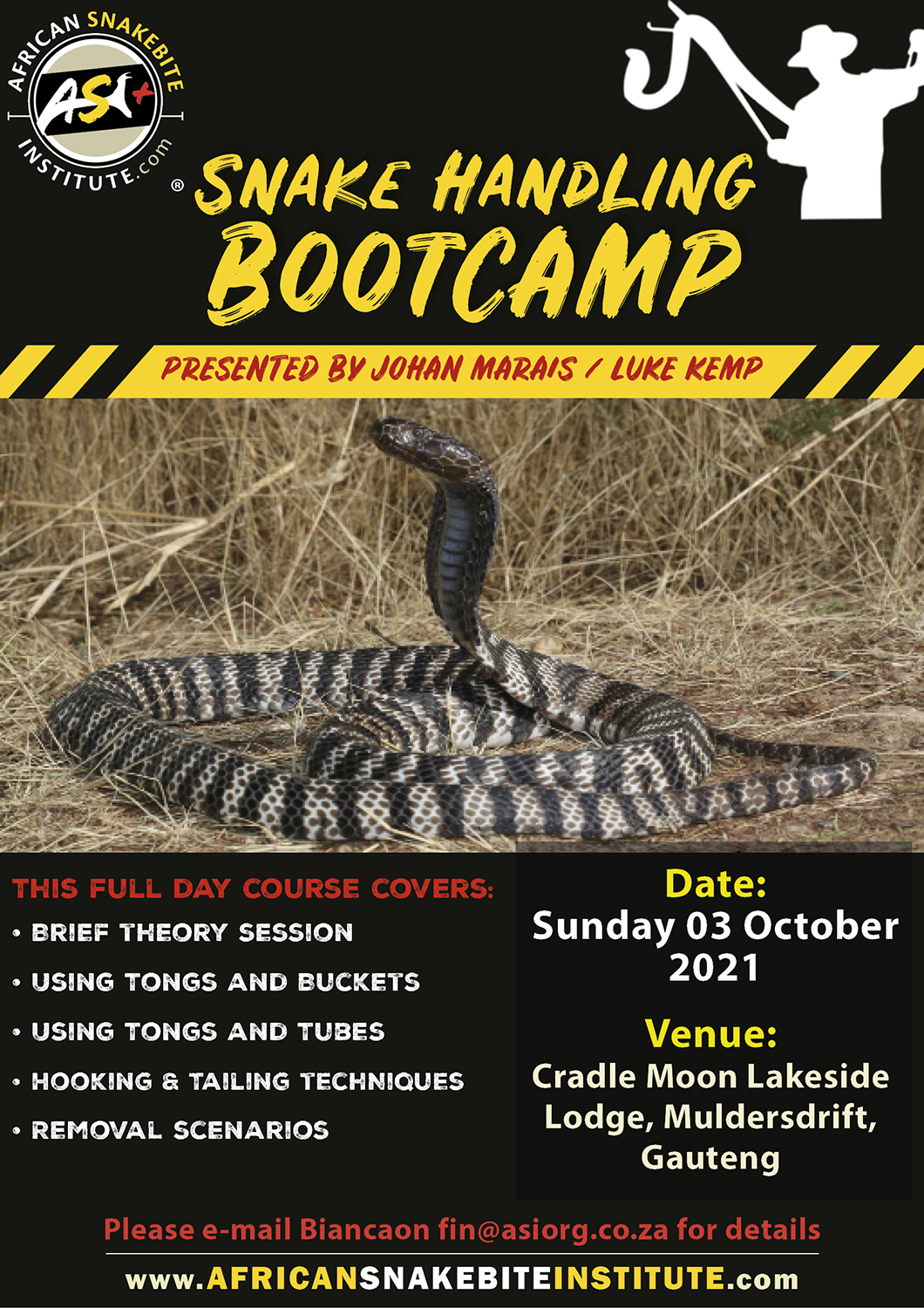Snake Handling Bootcamp (Gauteng) 20211003African Snakebite Institute