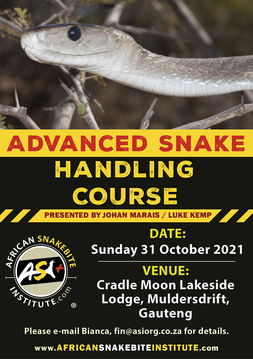 Advanced Snake Handling (Gauteng) 20211031