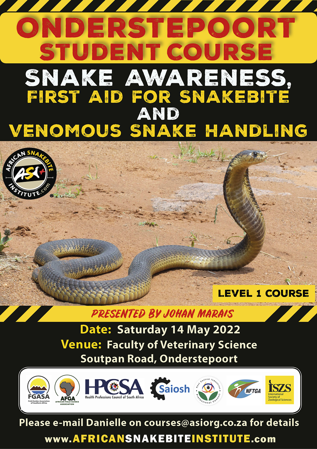 Snake Awareness & Venomous Snake Handling (Gauteng) 20220514