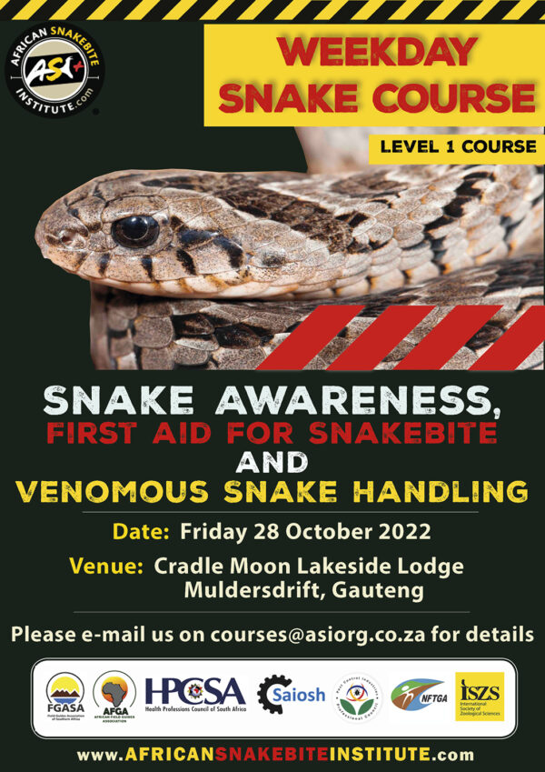 Snake Awareness & Venomous Snake Handling (Gauteng) 20221028
