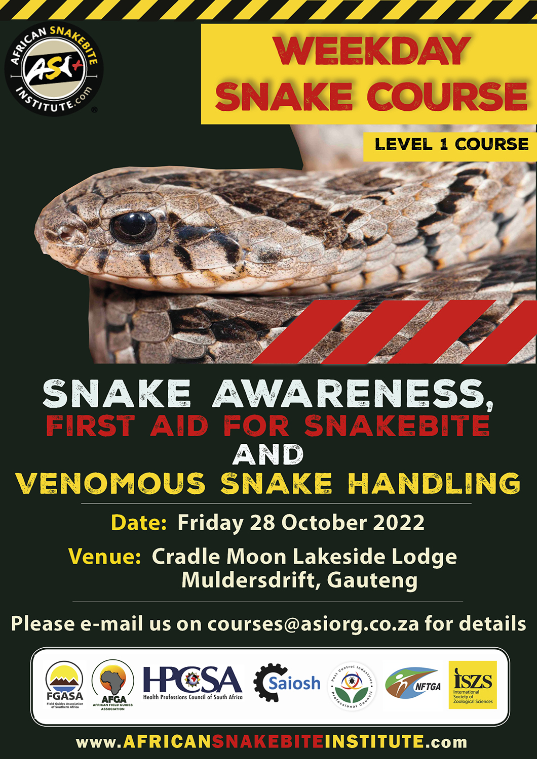 Snake Awareness & Venomous Snake Handling (Gauteng) 20221028