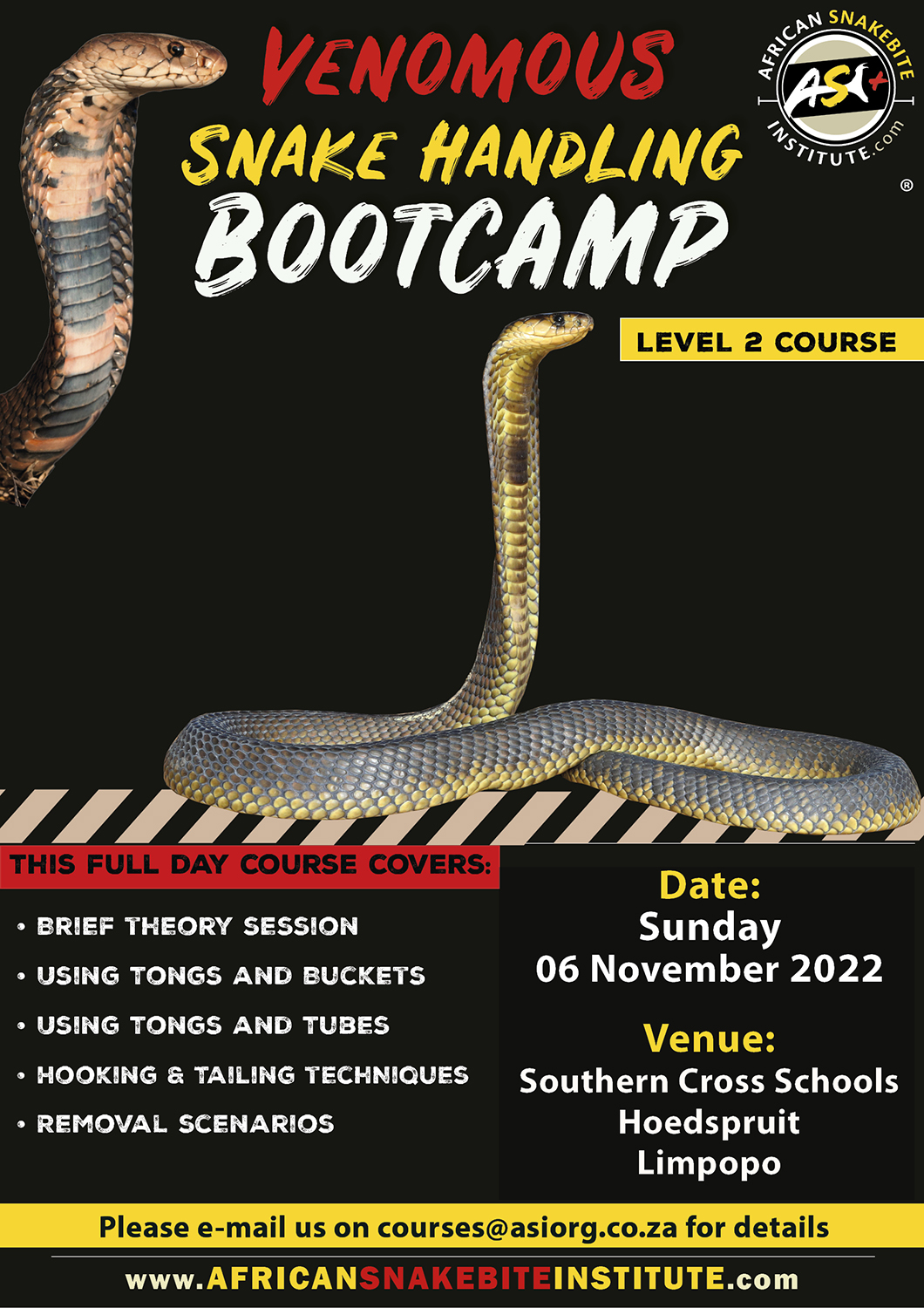 Venomous Snake Handling Bootcamp (Limpopo) 20221106