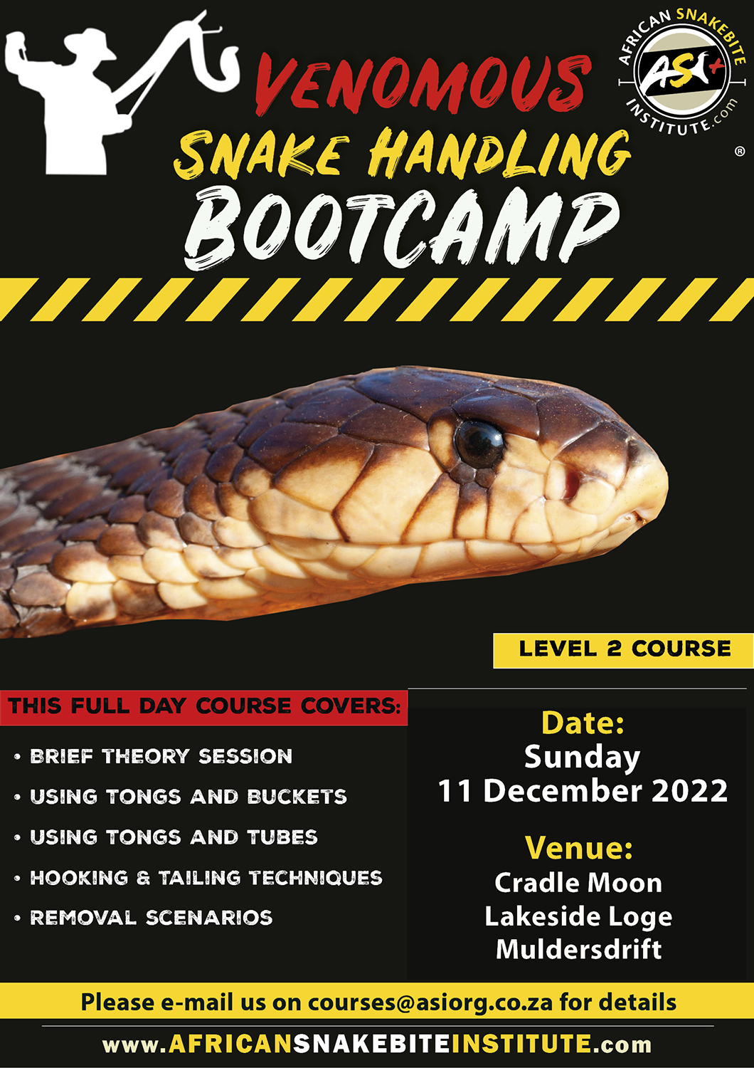 Venomous Snake Handling Bootcamp (Gauteng) 20221211