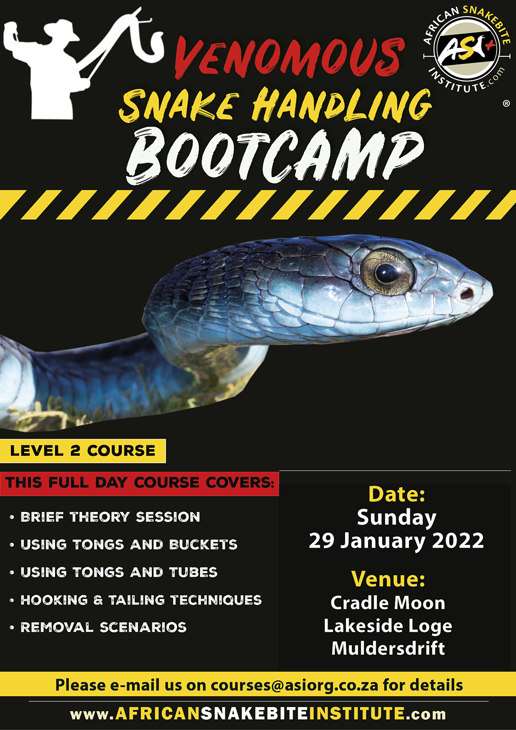 Venomous Snake Handling Bootcamp (Gauteng) 202230129