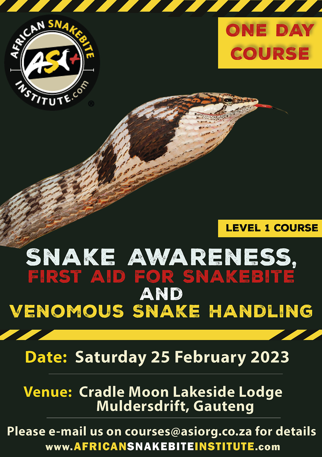 Snake Awareness & Venomous Snake Handling (Gauteng) 20230225