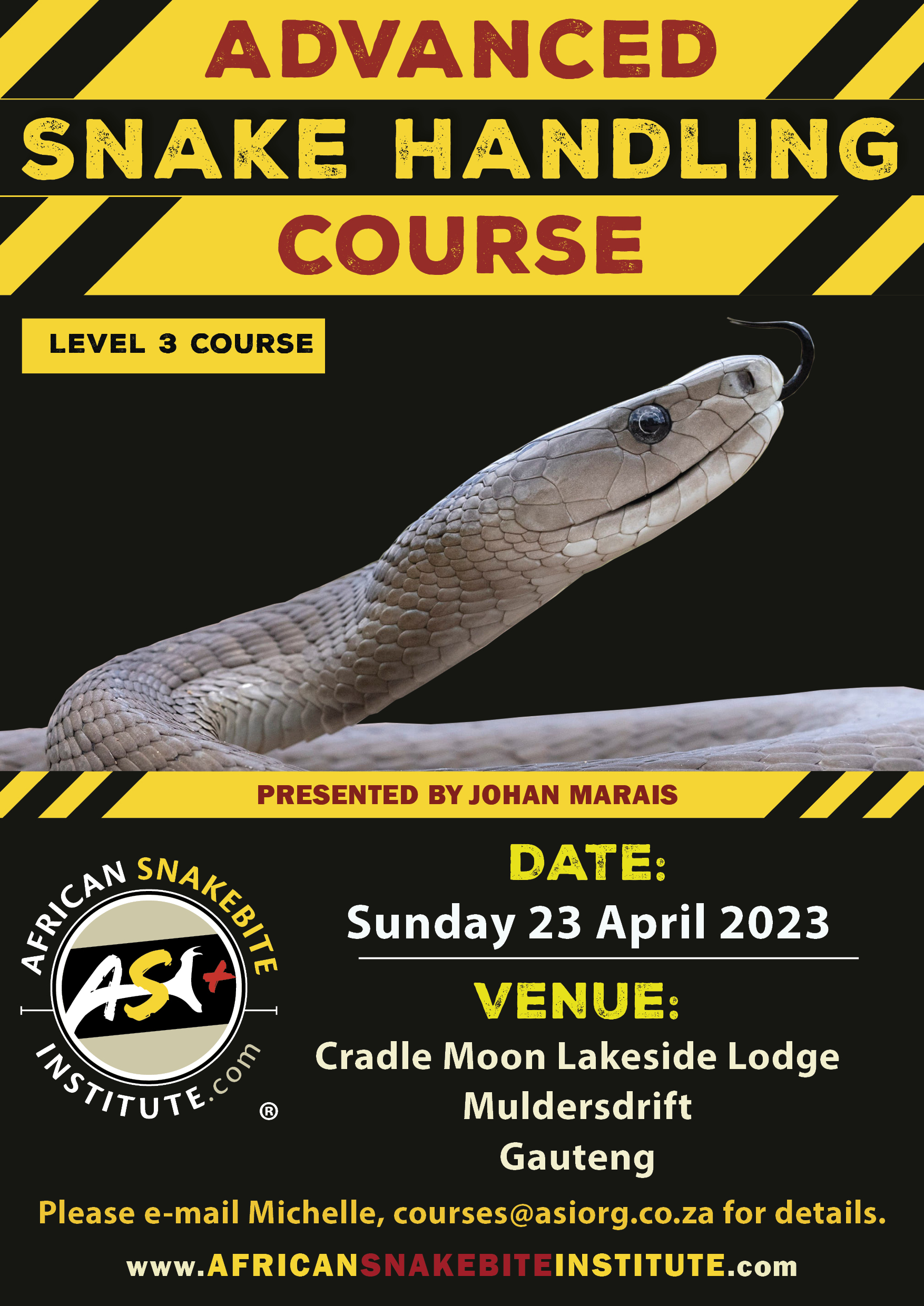 Advanced Venomous Snake Handling (Gauteng) 20230423