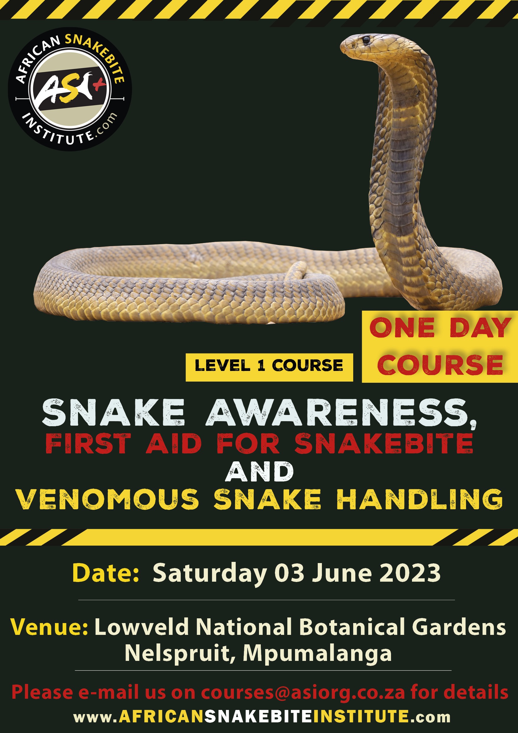 Snake Awareness & Venomous Snake Handling (Nelspruit) 20230603