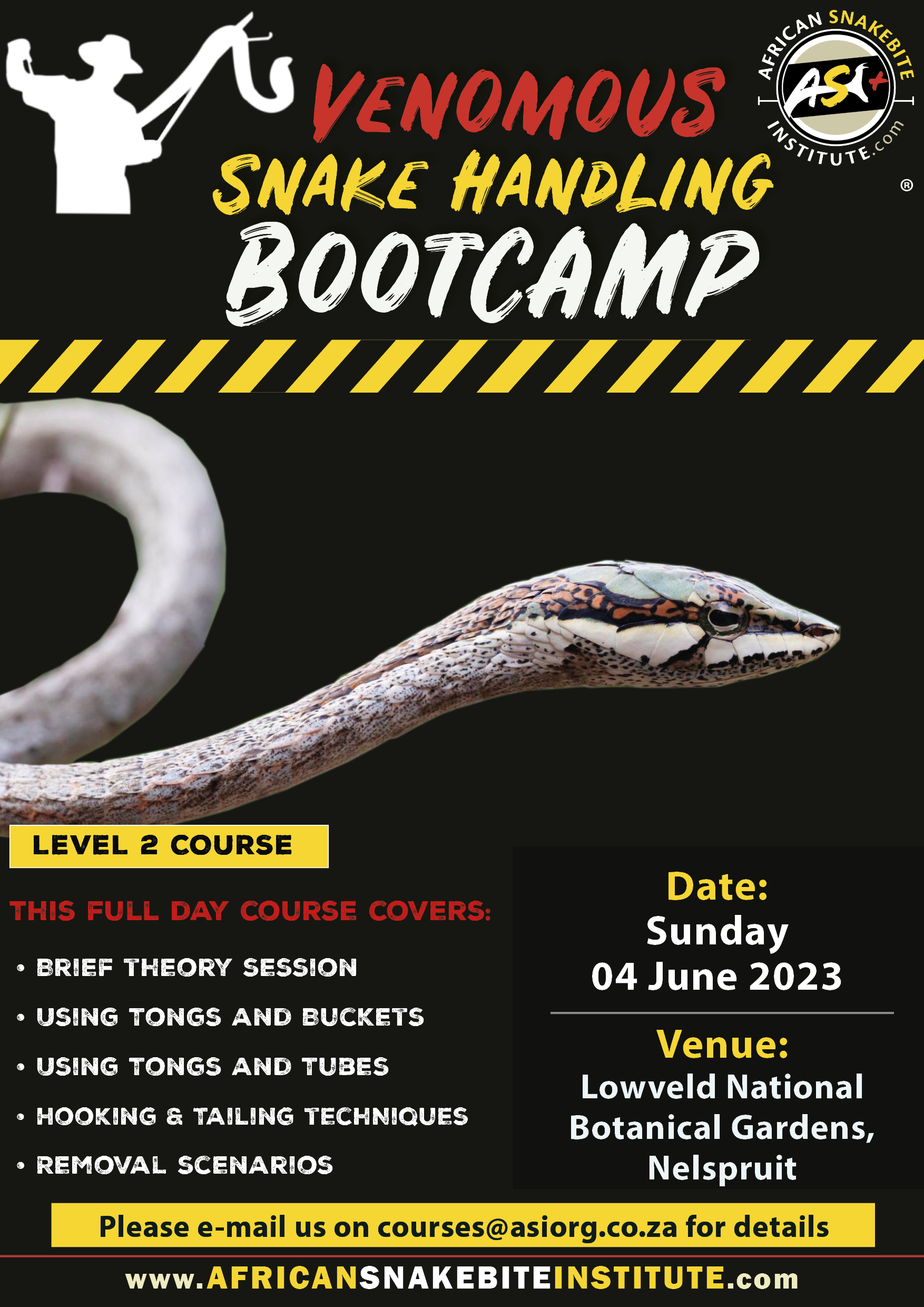 VenomousSnake Handling Bootcamp (Hoedspruit) 20230604