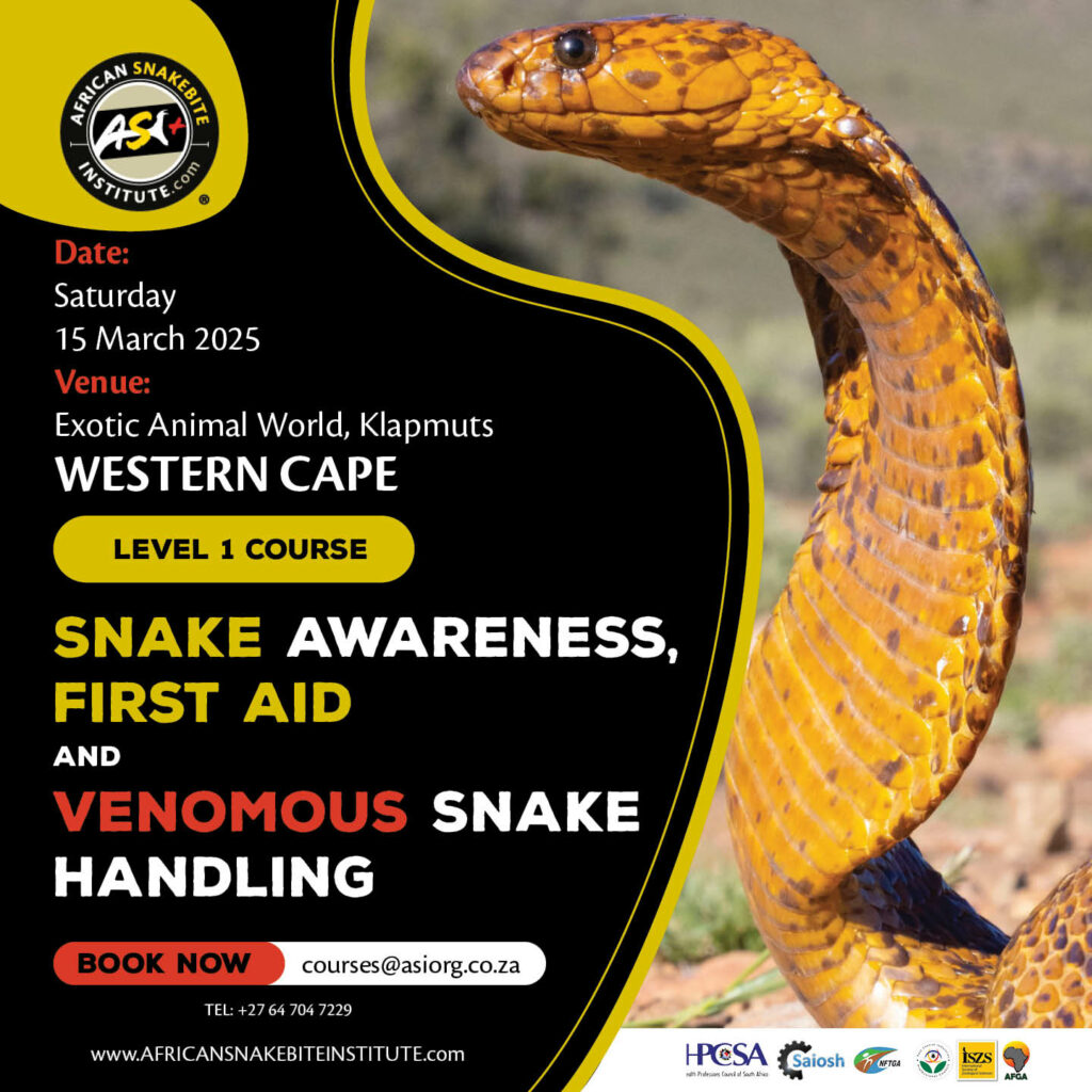Snake Awareness & Venomous Snake Handling (Western Cape) - 2025-03-15