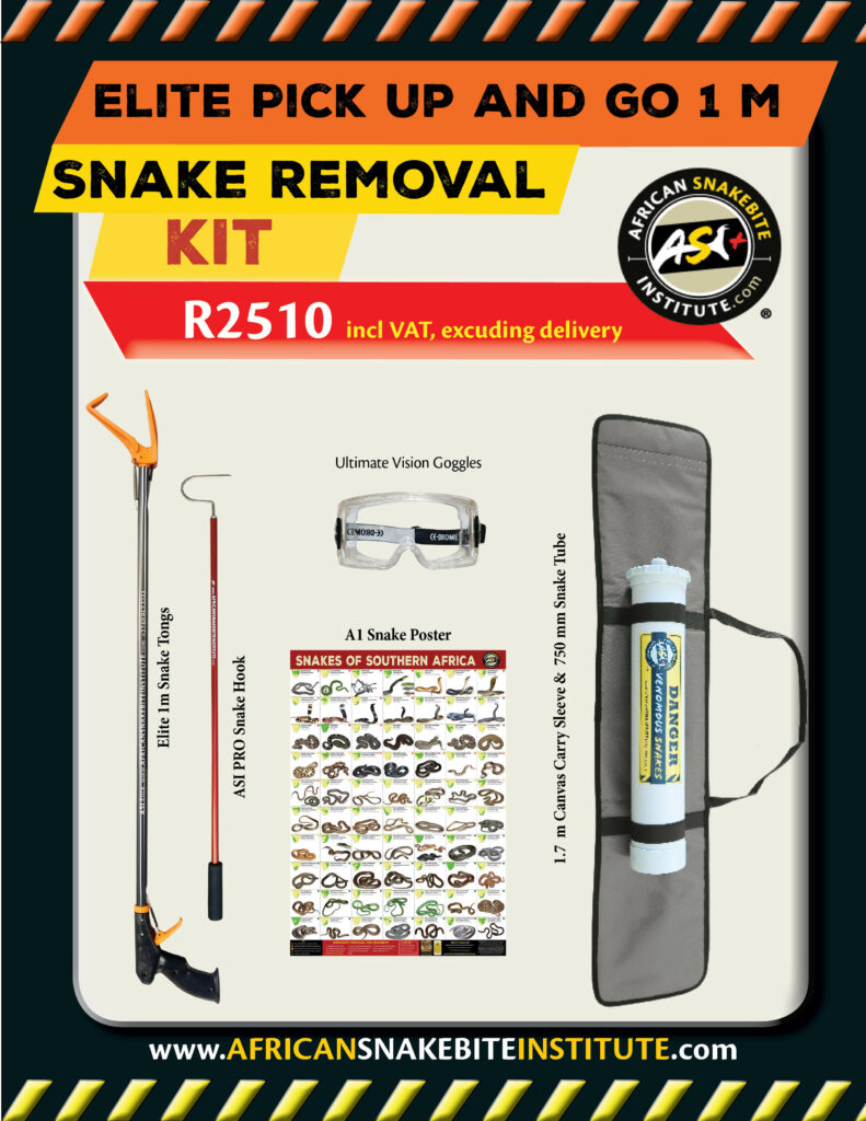 Snake Retrival Kit ASI ELITE Pick up and Go 1m Snake Removal Kit - African Snakebite Institute